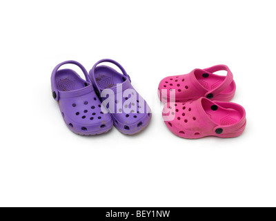 Crocs Chaussures en plastique Banque D'Images