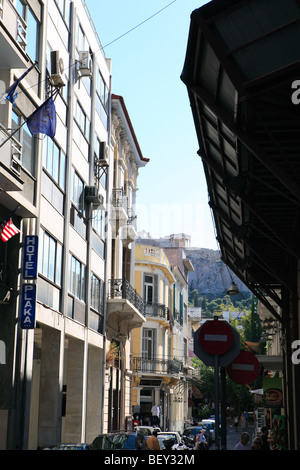 Grèce Athènes Plaka rue pandrossou monastiraki Banque D'Images