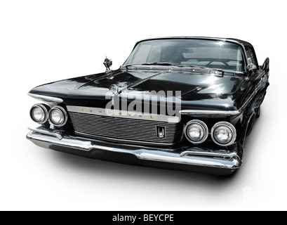 1961 Chrysler Crown Imperial noir classic car Banque D'Images
