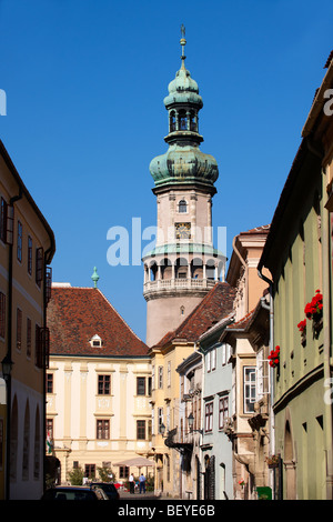 La tour de guet (Tűztorony)- Sopron, Hongrie Banque D'Images