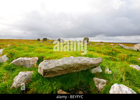 Steinacleit Stone Circle, un site archéologique préhistorique sur l'île de Lewis Banque D'Images