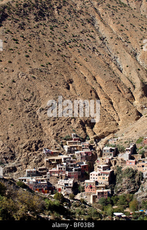 Setti Fatma village berbère dans la vallée de l'Ourika, les montagnes du Haut Atlas à 40 km de Marrakech, Maroc Banque D'Images