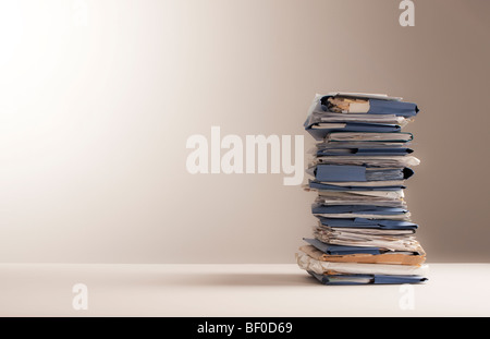 Les fichiers Office, studio shot Banque D'Images