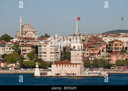 Kiz Kulesi Tour de la jeune fille ou la tour de Léandre côte Uskudar Istanbul Bosphorus Banque D'Images