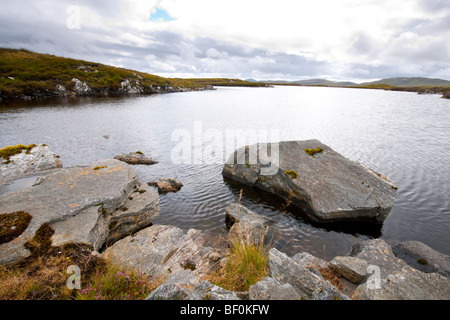 Paysage de la côte près de l'UIG Sands sur l'île de Lewis, en Écosse Banque D'Images