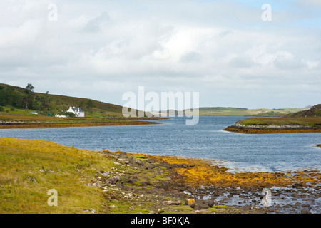 Paysage de la côte près de l'UIG Sands sur l'île de Lewis, en Écosse Banque D'Images