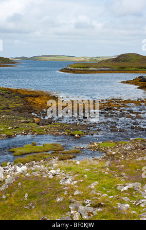 Paysage de la côte près de l'UIG Sands sur l'île de Lewis, en Écosse Banque D'Images