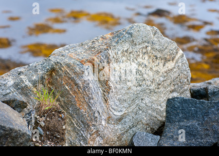 Paysage de la côte près de l'UIG Sands sur l'île de Lewis, en Écosse Banque D'Images