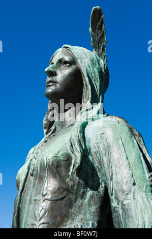 La statue de William Ordway Partridge De Pocahontas à Jamestowne historique, colonial National Historical Park, Virginia, USA Banque D'Images