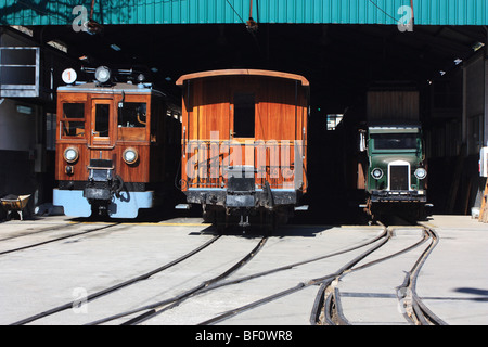 Depot de l'ancienne gare de Sóller, l'île de Majorque, Espagne Banque D'Images