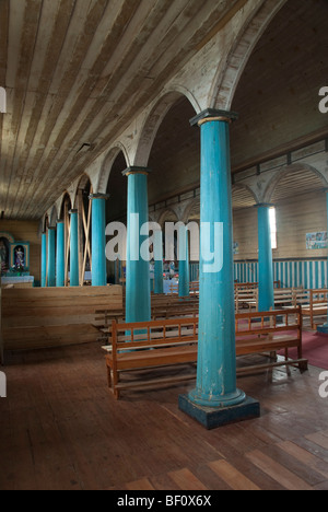 Aldachildo ; l'île Lemuy ; architecture Chilota, phénomène architectural unique dans les Amériques Banque D'Images