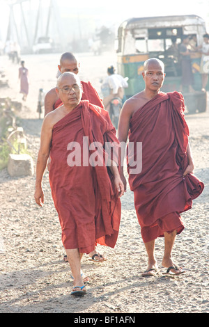 La vie de rue à Bago, Yangoon, Myanmar. Banque D'Images