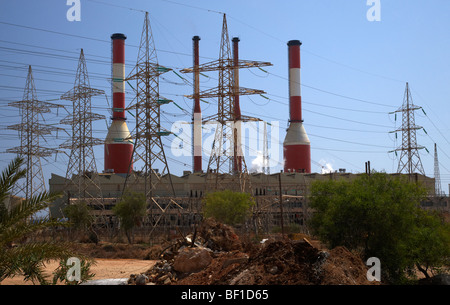 Centrale électrique d'huile du CCE en dhekelia république de Chypre Europe Banque D'Images