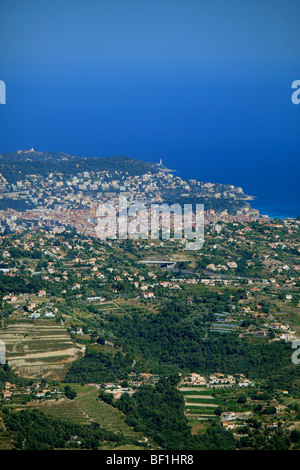 La côte méditerranéenne et de la côte de Bellet vignobles près de la ville de Nice Banque D'Images