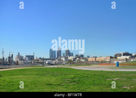 Point de vue panoramique sur le centre-ville de Los Angeles : Banque D'Images