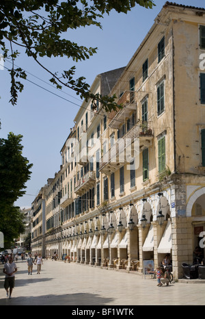 Le Liston, Kerkyra (Corfou), Grèce Banque D'Images