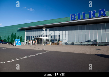 De l'entrepôt réel Bilka à Viborg, Danemark. Banque D'Images