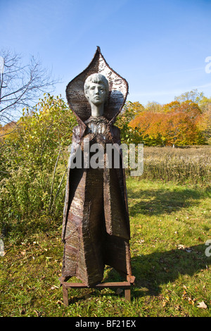 Sculptures dans le Parc des sculptures Griffis dans Ashford Hollow, New York Banque D'Images