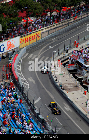 La foule du stade de Formule 1 Monaco pendant le Grand Prix Banque D'Images