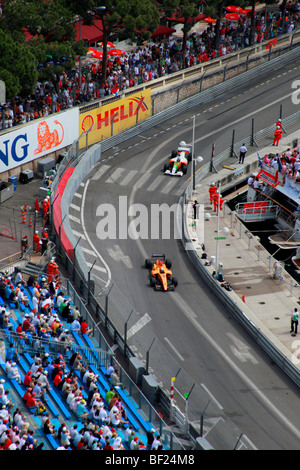 La foule du stade de Formule 1 Monaco pendant le Grand Prix Banque D'Images