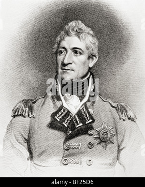 Le lieutenant général Sir Thomas Picton, 1758 à 1815. Officier de l'armée britannique. Banque D'Images