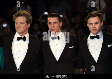 COLIN FIRTH MATTHEW GOODE NICHOLAS HOULT UN SEUL HOMME.premiere.66ème FESTIVAL DU FILM DE VENISE Venise ITALIE 11 Septembre 2009 Banque D'Images