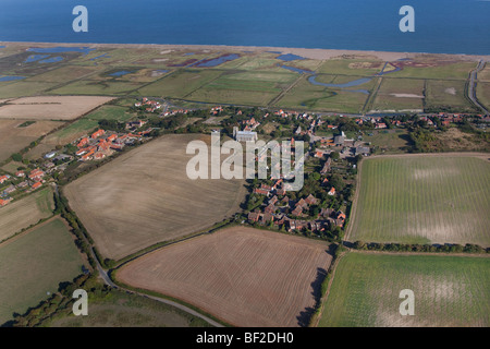 Vue aérienne de Salthouse Norfolk Marais & Village UK Septembre Banque D'Images