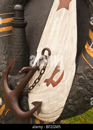 Le mémorial soviétique de Treptower Park pour les soldats de l'Union soviétique qui est tombé dans la bataille de Berlin en 1945. Banque D'Images