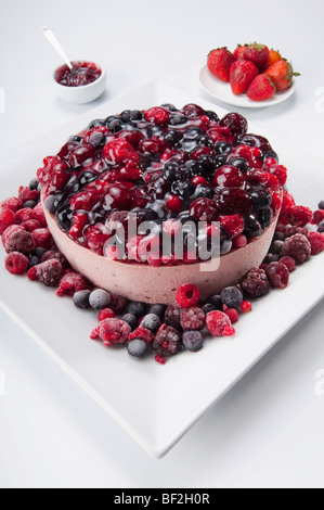 Portrait d'une mousse de fruits assortis Banque D'Images