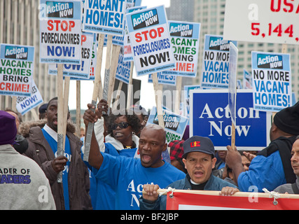 Labor-Community Rassemblement contre les grandes banques Banque D'Images