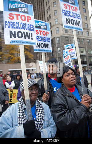 Labor-Community Rassemblement contre les grandes banques Banque D'Images
