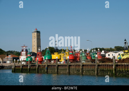 Terschelling frise de Brandaris phare mer des Wadden Wad Harbour Port Pays-Bas Banque D'Images