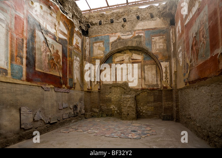 L'Italie, Région Campanie, Herculanum - Collège de l'autel central, Augustales Banque D'Images