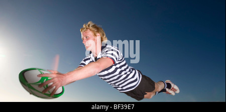 Essayez de marquer un joueur de Rugby Banque D'Images