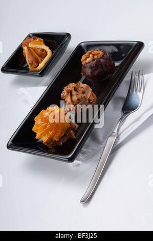 Assortiment de tartelettes au chocolat Banque D'Images