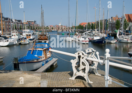 Port Historique de la ville de Harlingen Pays-bas Friesland Banque D'Images