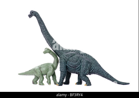 Objet sur blanc - toy dinosaur close up Banque D'Images