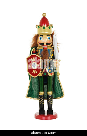 Casse-noisette Noël isolé sur fond blanc Banque D'Images