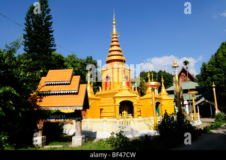 La Thaïlande, province de Mae Hong Son, Pai ; Wat Klang Banque D'Images