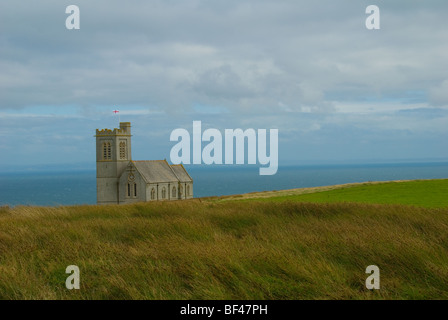 Helenas St Église de l'île de Lundy dans le chenal de Bristol Devon UK Banque D'Images