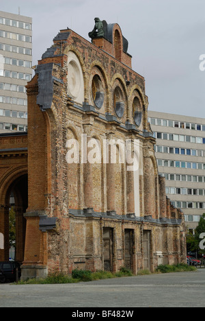 Berlin. L'Allemagne. Reste de l'Anhalter Bahnhof. Banque D'Images