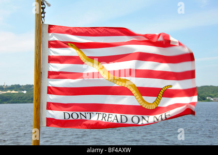 - Gadsden 'Don't tread on me' flag - First U.S. Navy Jack Banque D'Images