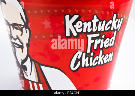 Un seau de Poulet frit Kentucky Banque D'Images