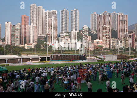 La Chine, Hong Kong, Hong Kong Island, Wan Chai, hippodrome Happy Valley Banque D'Images