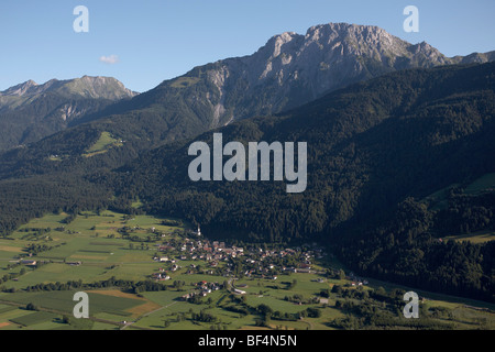 Reisach, photo aérienne, Gail, les Alpes Carniques, Carinthie, Autriche, Europe Banque D'Images