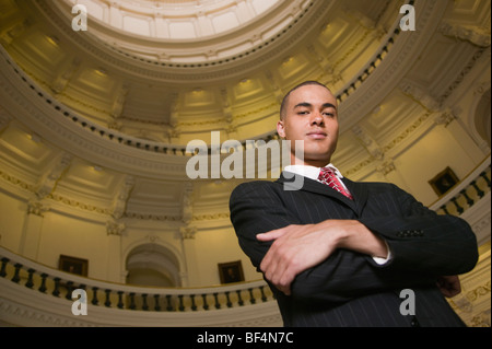 African businessman in Capitol building Banque D'Images
