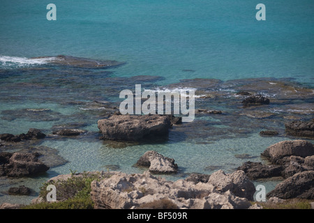 L'île de la plage de Falassarna Crete Grèce kasteli kissamos Chania europe Banque D'Images