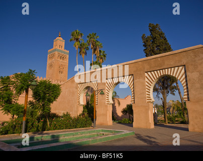 Marrakech, Maroc - Mosquée de la Koutoubia. Banque D'Images