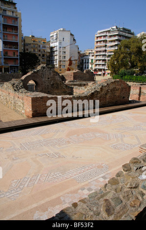 Palais de Galerius des découvertes archéologiques dans le centre-ville de Thessalonique en Grèce du Nord Banque D'Images