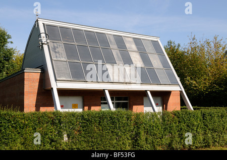 Von Heizzentrale Solarsiedlung à Hamburg, Deutschland. - Chauffage central d'un règlement de l'énergie solaire à Hambourg, Allemagne. Banque D'Images